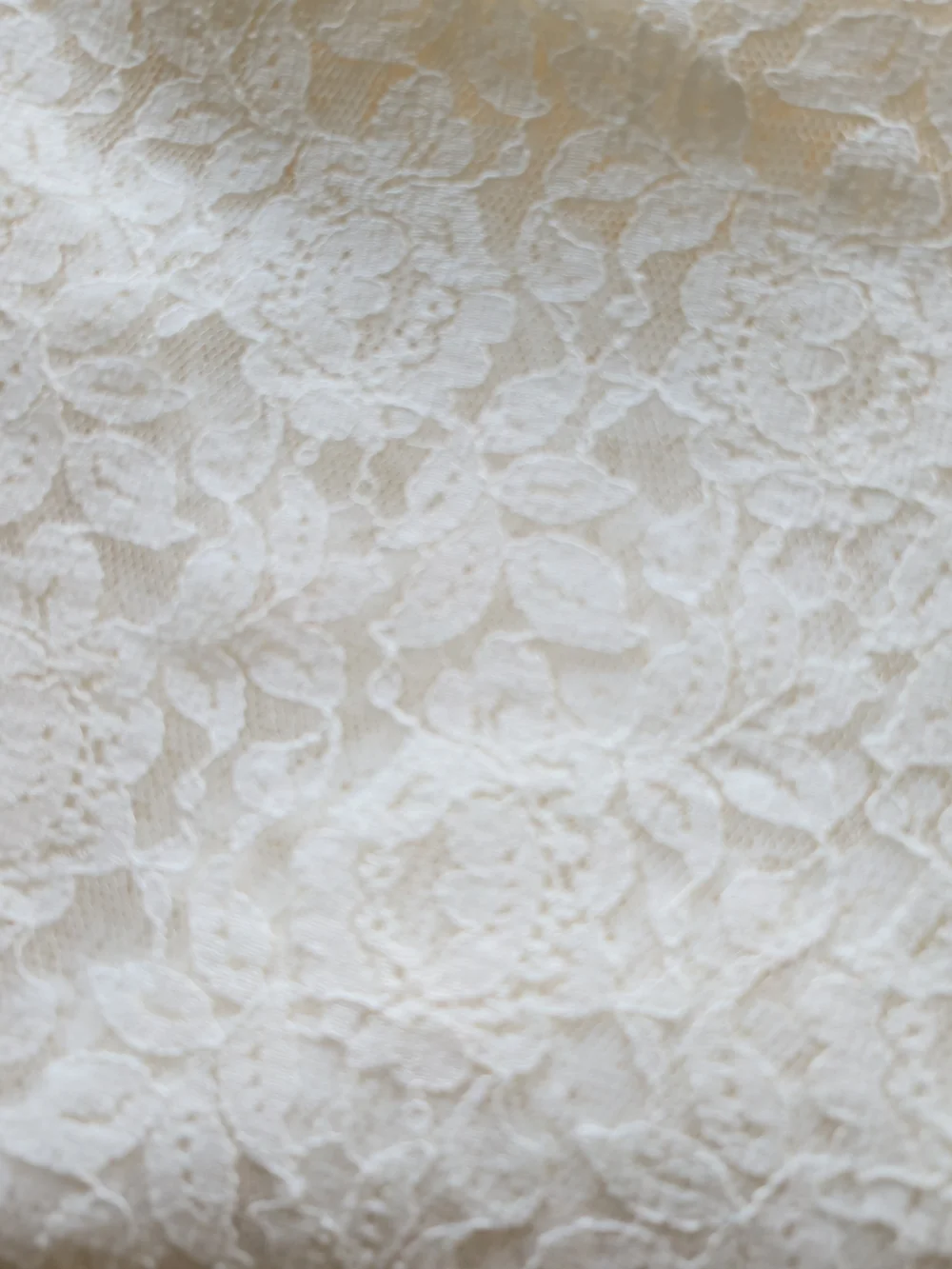Vintage White Floral Lace Tablecloth – 64